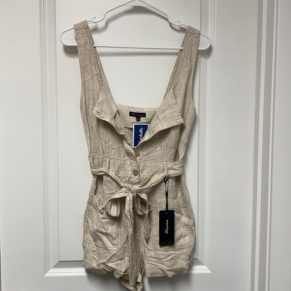 Size S cream Button up Romper